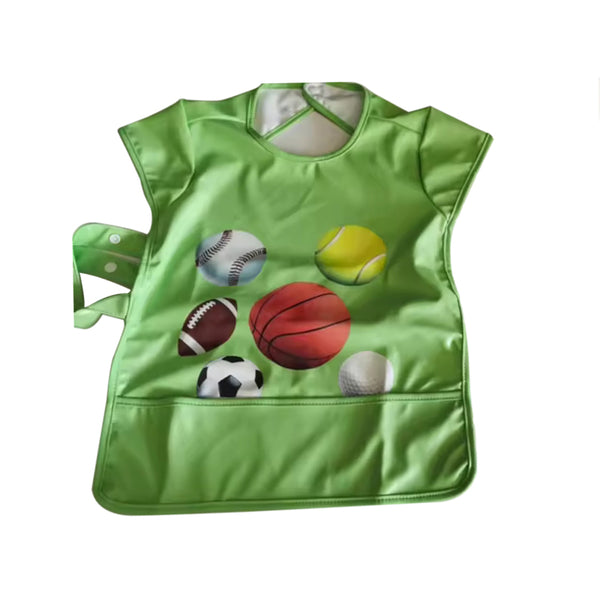 Boys Sports Bib Shirt – Built-In Food Catcher